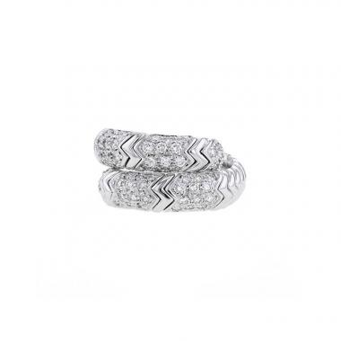Anello Bulgari Spiga in oro bianco e diamanti