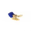 Bague époque années 70 Chaumet en or jaune,  diamants et lapis-lazuli - 00pp thumbnail