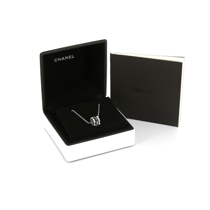 Collana semi-flessibile Chanel Ultra in oro bianco e ceramica nera - Detail D2