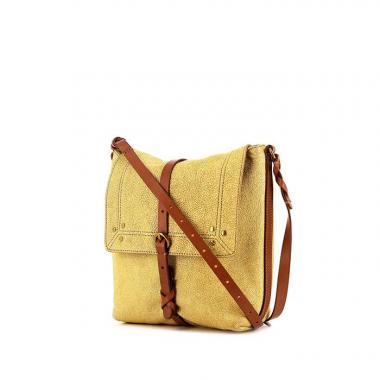 Sac Jerome Dreyfuss Tony en cuir doré et cuir naturel