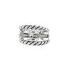 Articulated David Yurman Wellesley Link ring in silver and diamonds - 00pp thumbnail