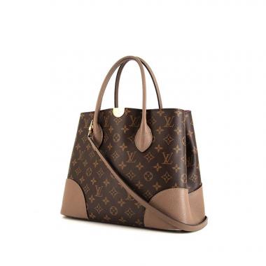 Bolso Cabás Louis Vuitton en lona Monogram marrón y cuero color topo