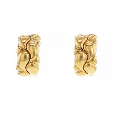 Paire de boucles d'oreilles époque années 90 Chopard Casmir en or jaune