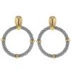 Fred Force 10 1980's earrings in stainless steel and yellow gold - 00pp thumbnail