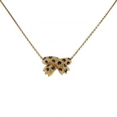 Collana Fred Ombre Féline in oro giallo e smalto nero