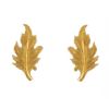 Buccellati Foglia Quercia earrings for non pierced ears in yellow gold - 00pp thumbnail