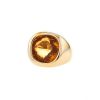 Vintage signet ring in 14 carats yellow gold and citrine - 00pp thumbnail