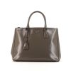 Prada Galleria shoulder bag in grey patent leather - 360 thumbnail