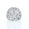 Vintage boule ring in white gold and diamonds (5.00 carats) - 360 thumbnail