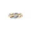 Braided Vintage ring in platinium,  yellow gold and diamonds - 00pp thumbnail