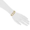 Half-flexible Vintage 1980's bracelet in yellow gold and white gold - Detail D1 thumbnail