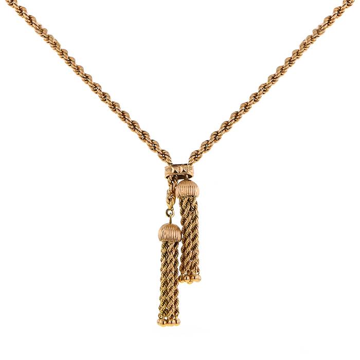Ancien collier vintage plaqué or et argenté Pièce Designer | Kaufen auf