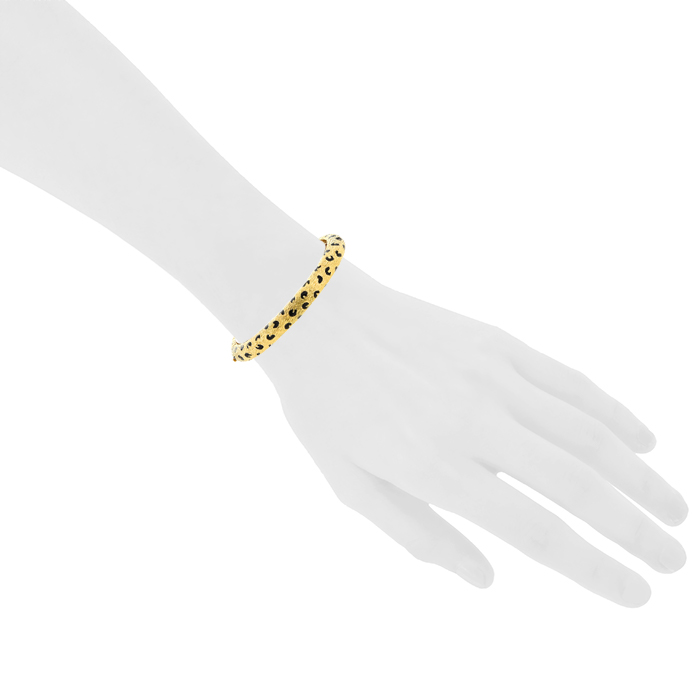Fred Panthère 1980's bracelet in yellow gold and enamel - Detail D1