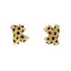 Fred Ombre Féline 1980's earrings in yellow gold and enamel - 00pp thumbnail