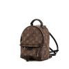 Zaino Louis Vuitton Palm Springs Backpack Mini modello piccolo in tela monogram marrone e pelle nera - 00pp thumbnail