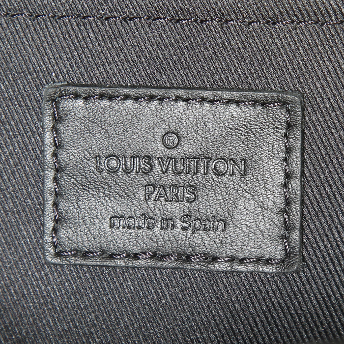 Sac à dos Louis Vuitton Palm Springs Backpack Mini petit modèle en toile monogram marron et cuir noir - Detail D3