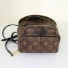 Louis Vuitton Palm Springs Backpack Mini small model backpack in brown monogram canvas and black leather - Detail D4 thumbnail