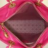 Dior Lady Dior large model handbag in pink tweed and pink leather - Detail D2 thumbnail
