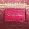 Dior Lady Dior large model handbag in pink tweed and pink leather - Detail D3 thumbnail