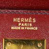 Borsa Hermes Kelly 32 cm in pelle box tricolore rossa bordeaux e blu - Detail D4 thumbnail