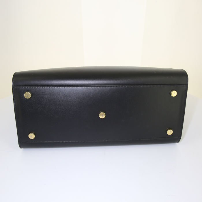 Sac à main Saint Laurent Sac de jour en cuir noir - Detail D5