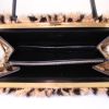 Celine handbag in synthetic furr and black leather - Detail D2 thumbnail