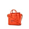 Borsa a tracolla Céline Luggage Nano in pelle arancione - 00pp thumbnail