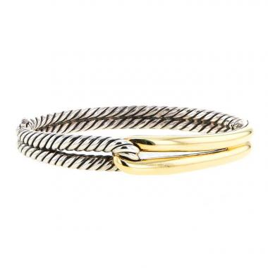 Bracciale David Yurman Labyrinth in argento e oro giallo