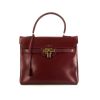 Hermes Monaco handbag in burgundy box leather - 360 thumbnail