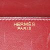Hermes Monaco handbag in burgundy box leather - Detail D3 thumbnail