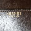 Hermes Monaco handbag in brown box leather - Detail D3 thumbnail