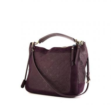 Bolso para llevar al hombro o en la mano Louis Vuitton Audacieuse en cuero monogram huella violeta y ante violeta