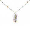 Articulated Bulgari Allegra large model necklace in white gold,  diamonds and colored stones - 00pp thumbnail