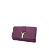 Yves Saint Laurent Chyc pouch in purple leather - 00pp thumbnail