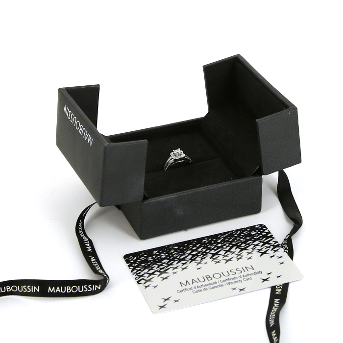 Sortija Mauboussin Chance Of Love #3 en oro blanco y diamantes - Detail D2