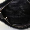 Bolso bandolera Prada Animalier en lona negra y cuero negro - Detail D2 thumbnail