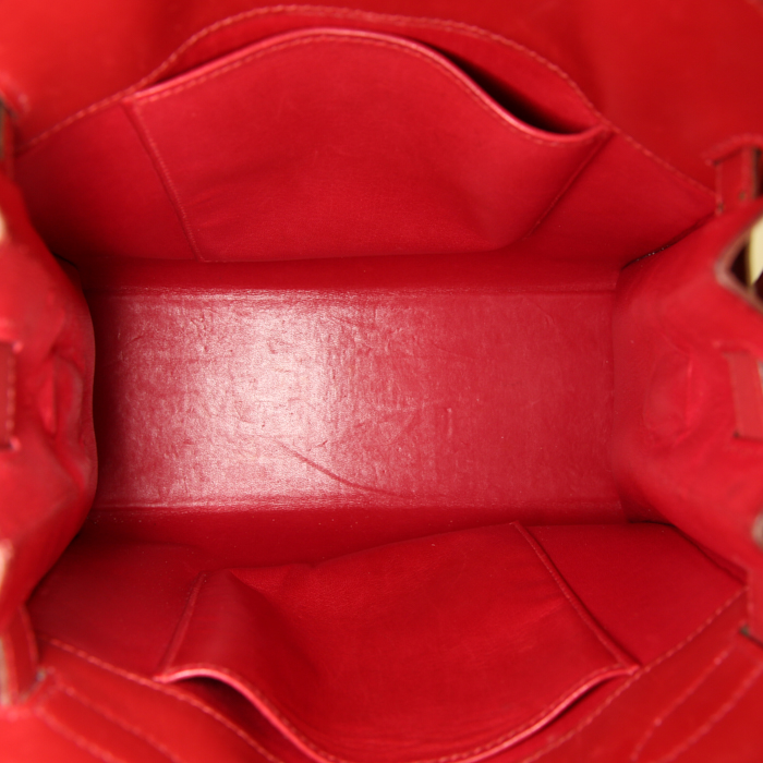 Hermès Kelly Sport shoulder bag in red box leather - Detail D2