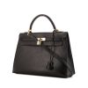 Hermes Kelly 32 cm bag in black Ardenne leather - 00pp thumbnail