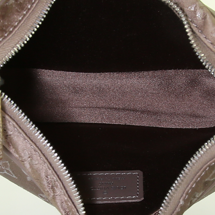 Borsa Louis Vuitton Boulogne mini in tessuto monogram color talpa e pelle color talpa - Detail D2