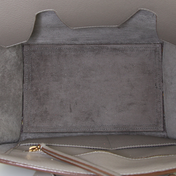 Borsa Celine Tie Bag modello piccolo in pelle grigia - Detail D2