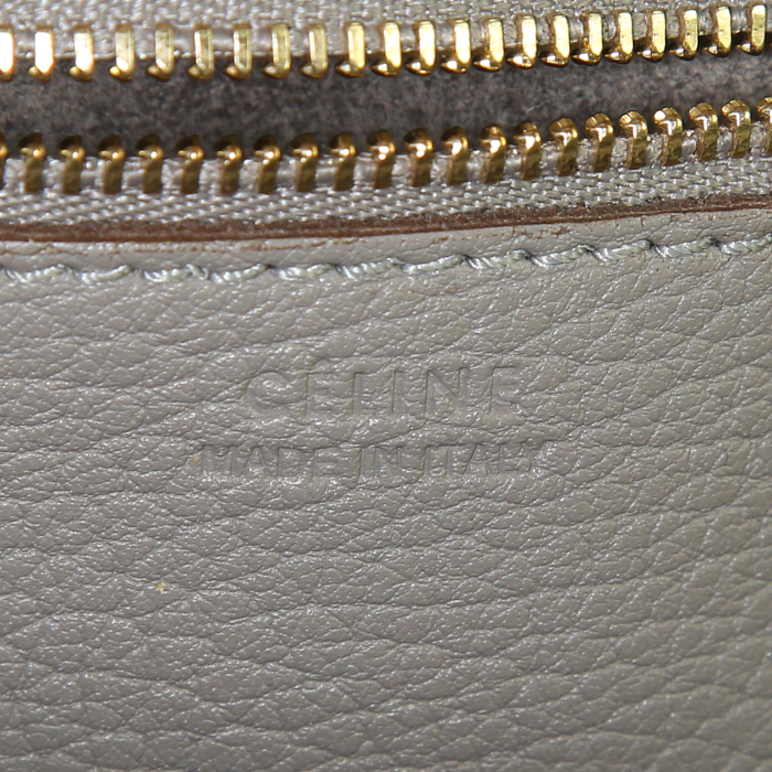 Borsa Celine Tie Bag modello piccolo in pelle grigia - Detail D3