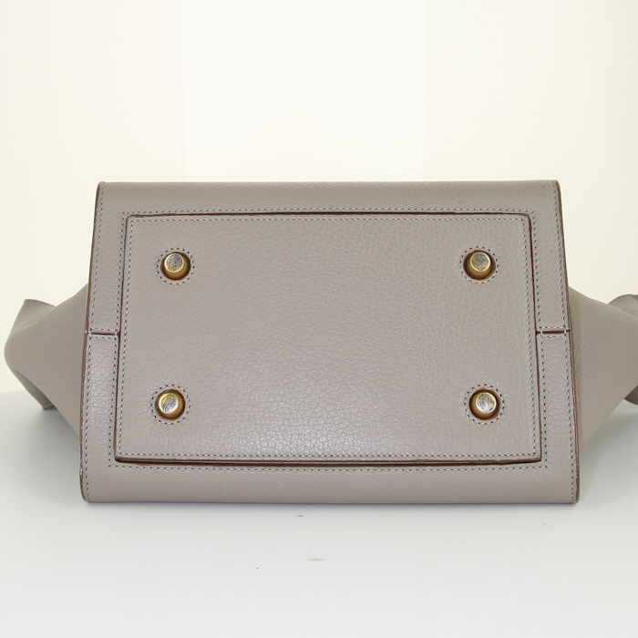 Borsa Celine Tie Bag modello piccolo in pelle grigia - Detail D4
