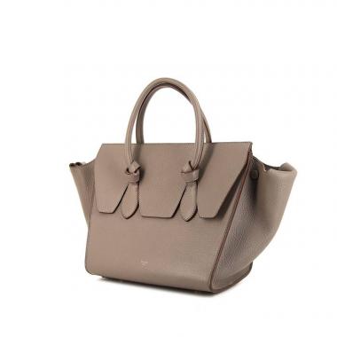 Sac à main Celine Tie Bag petit modèle en cuir gris