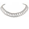 Half-articulated Vintage 1990's necklace in white gold and diamonds - 00pp thumbnail