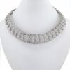 Half-articulated Vintage 1990's necklace in white gold and diamonds - 360 thumbnail