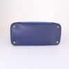 Borsa Prada Galleria modello grande in pelle saffiano bicolore blu e blu scuro - Detail D4 thumbnail