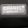 Chanel shopping bag in black leather and orange logo canvas - Detail D4 thumbnail