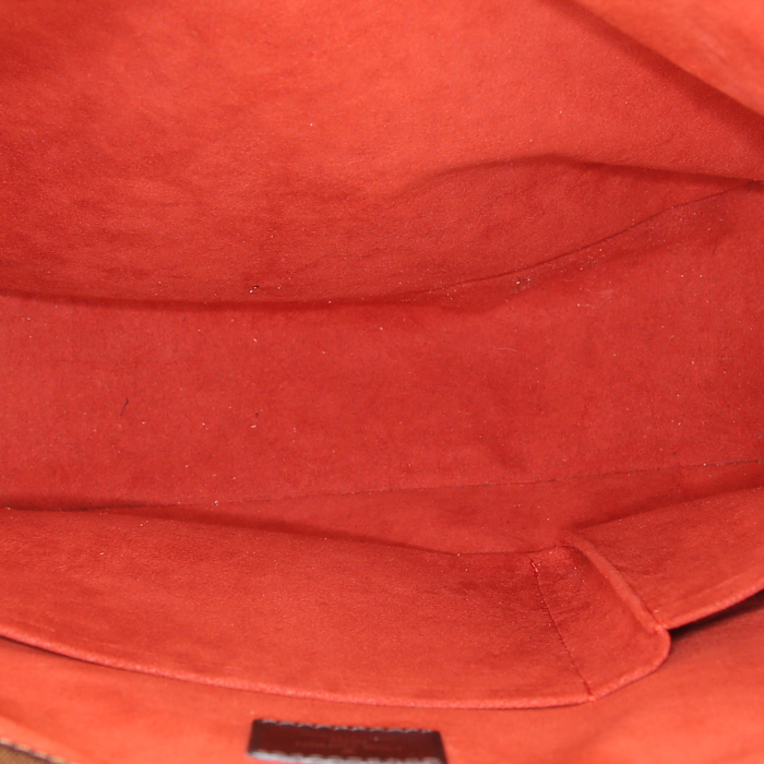 Louis Vuitton Parioli bag in damier canvas and chocolate brown - Detail D2