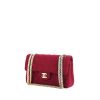 Bolso de mano Chanel Timeless en lona acolchada roja - 00pp thumbnail