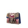 Gucci Dionysus handbag in beige logo canvas and blue suede - 00pp thumbnail